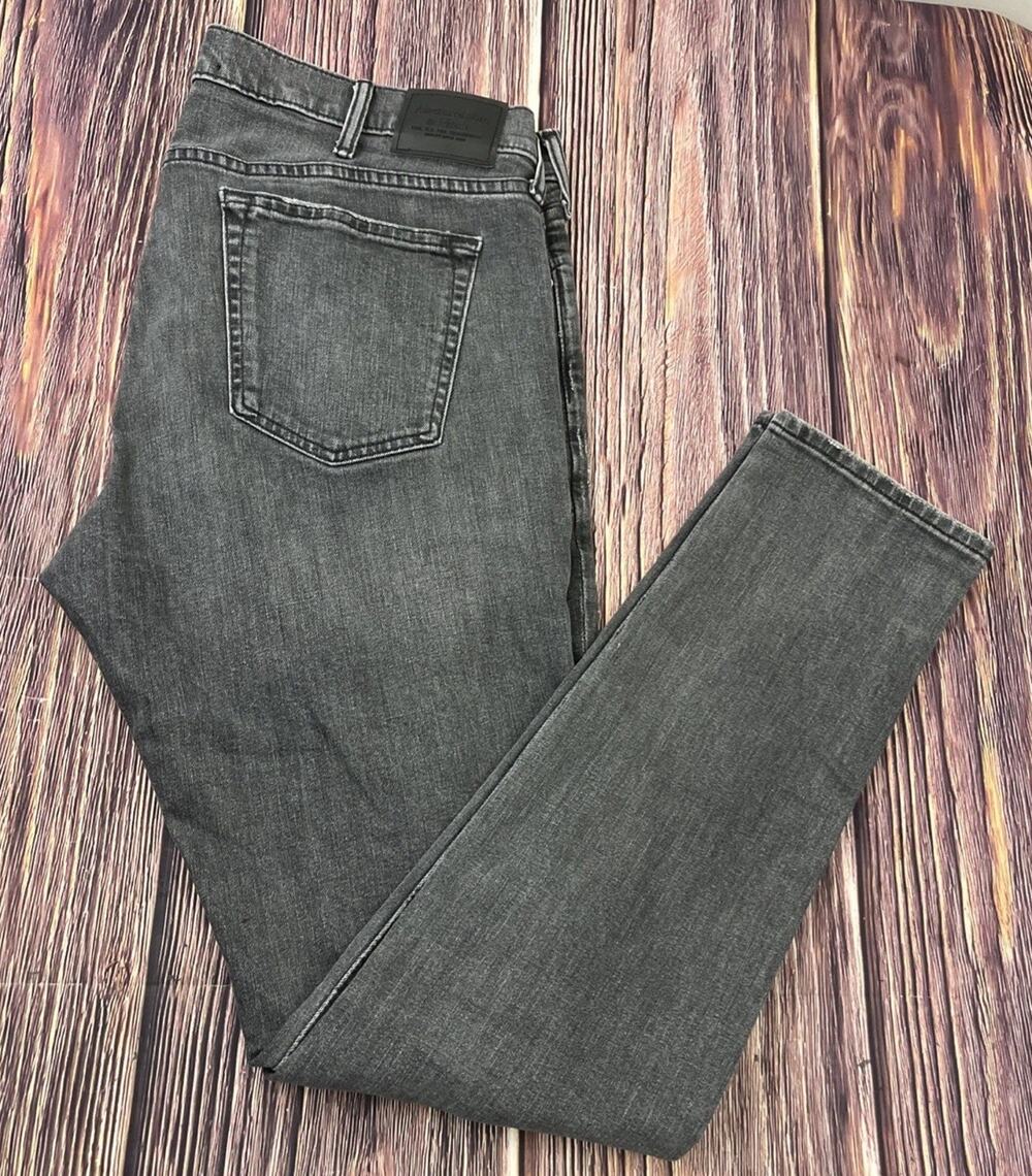 Abercrombie & Fitch Super Skinny Stretch Gray Jeans Mens 38x34 (Actual 38x33)